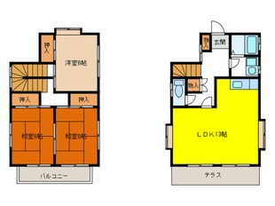 坂井戸建の物件間取画像